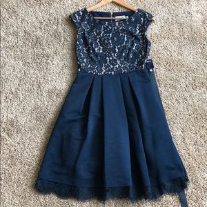 Eliza J navy blue cocktail dress.